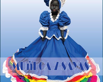 Muñeca 7 sayas Doll 26" Luxury/Muñeca espiritual/ Santeria Spiritual Doll/ Religion Yoruba. Muñeca  / Muñeca /TrajesOrishasBarbara.