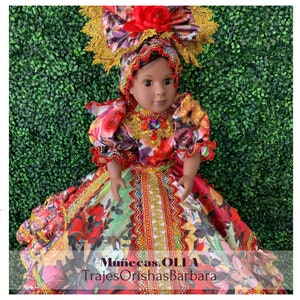 Oya Yanza-pop 18&quot;/Muñeca de Oya/Santeria spirituele pop/religie Yoruba. Muñeca Oya Yanza / Muñeca Oya/TrajesOrishasBarbara.