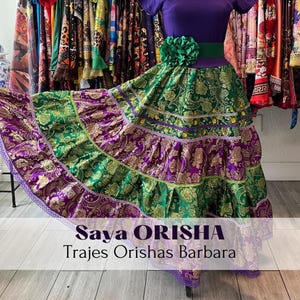SAYA ORISHA/Saya Larga luxury para los ORISHAS/Orishas Costume/ Ropa de gala para los Orishas/Alta costura/Miami/TrajesOrishasBarbara.