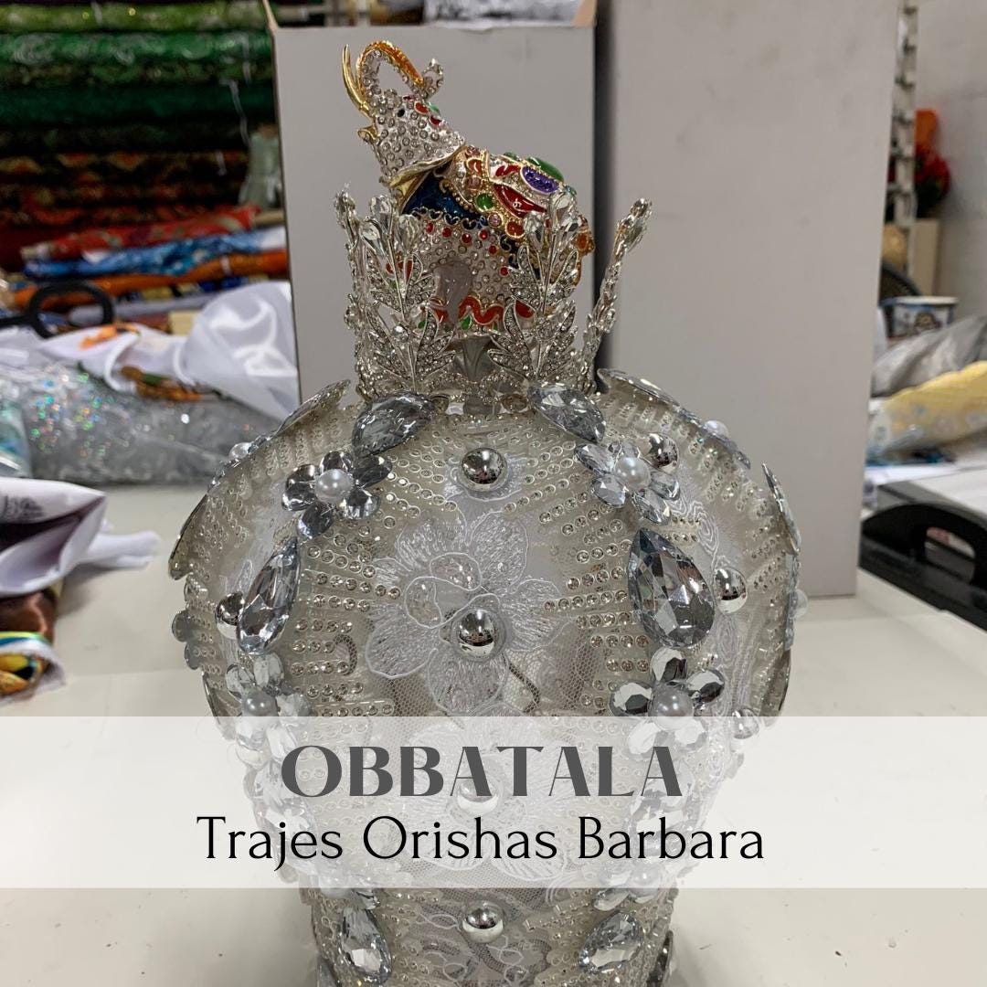 OBBATALA/ Corona para Obatala/Coronas Orisha/Coronas de Santo/Trajes Orishas Barbara/Miami/Hialeah.