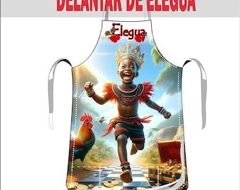 Elegua/Set Delantal y quilla para ELEGUA /Conjuntos de delantal y quilla para Elegua.Delantar con bolsillo para celular