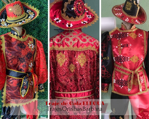 Traje De Gala Elegua/trajes De Elegua/ Elegua Costume/ Traje - Etsy Ireland Traje De Gala Elegua/trajes De Elegua/ Elegua Costume/ Traje - Etsy Ireland