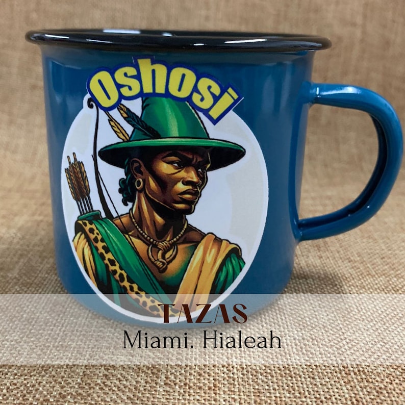 Hialeah Lettering TAZAS ORISHAS/ Tazas Metálicas De 12 0z/tazas Metálicas Esmaltadas Para ...