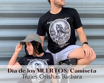 Día de los MUERTOS/Camisetas "Catrina" Unisex/Camiseta de manga corta, cuello redondo UNISEX/Viscosa 60/40 algodón /poliéster. Sublimación.