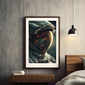 Poster ecologico dell'astronauta: decorazione da parete moderna e di tendenza | manifesto da muro