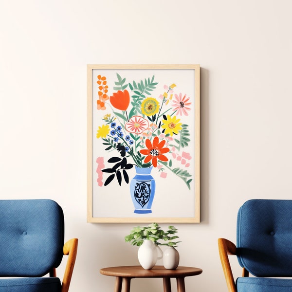 Tableau Contemporains inspiré de Matisse - L'Art Moderne avec une Touche Classique | affiche murale