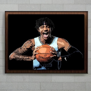 Ja Morant PRINTABLE digital art Theme for: Home Office Print, Office Print, Home Office Decor, Work Inspiration, Work Motivation