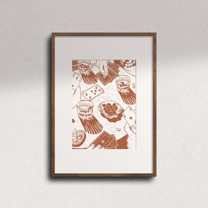 Tarjetas y cócteles: reproducción digital de la impresión original