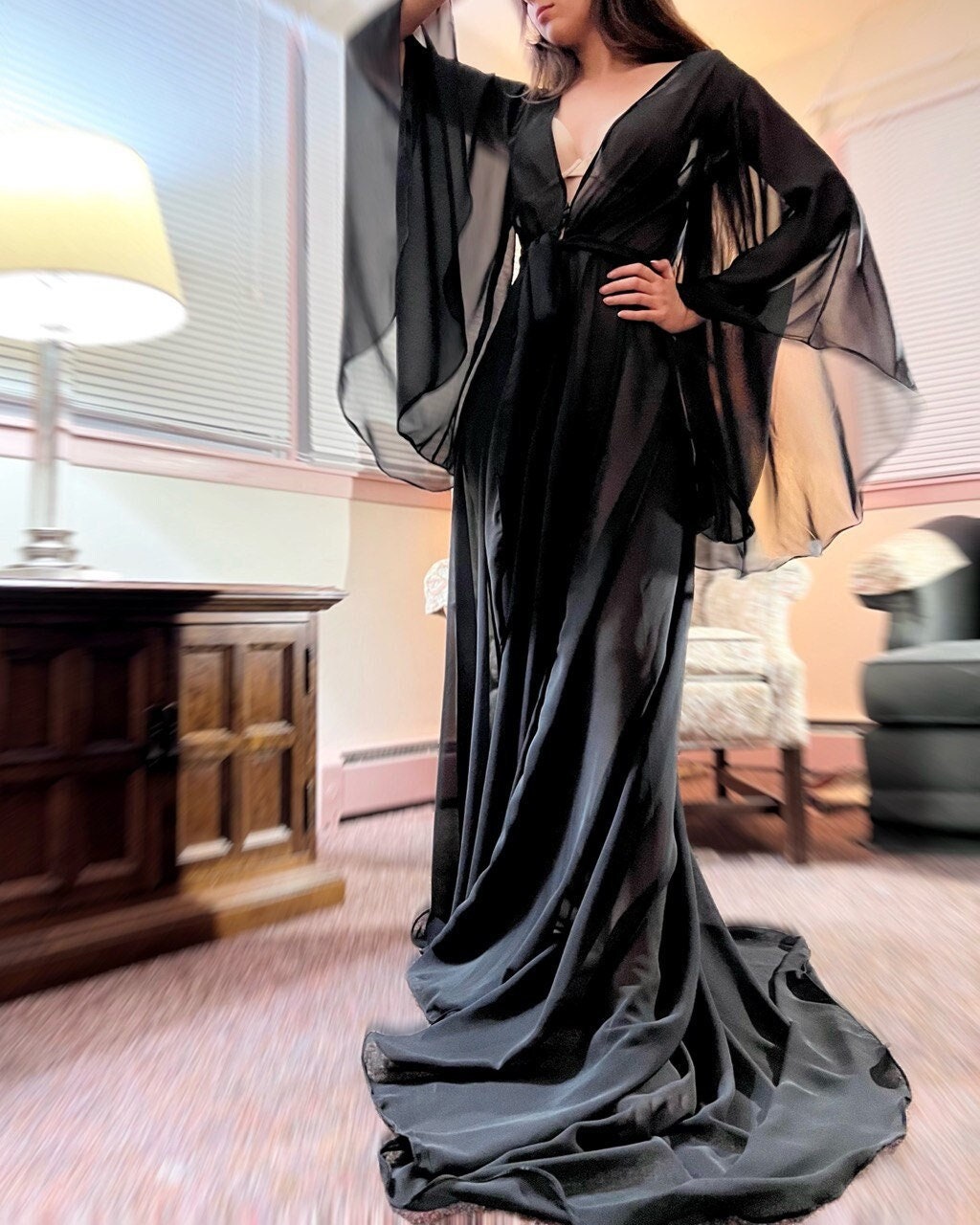 Long Flowy Robe Etsy