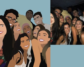 Custom Digital Illustration | PARTIAL DETAIL Digital Portrait | Illustration from Photo | Digital Download