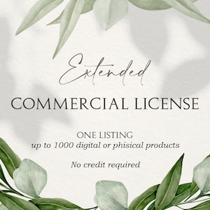 Licencia comercial extendida para UN conjunto de imágenes prediseñadas. No se requiere crédito