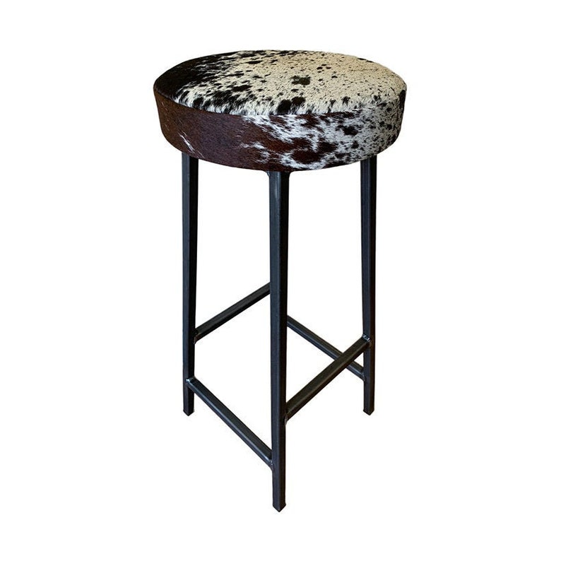 Cowhide Bar Stool Great Natural Pattern Rustic/Industrial | Etsy
