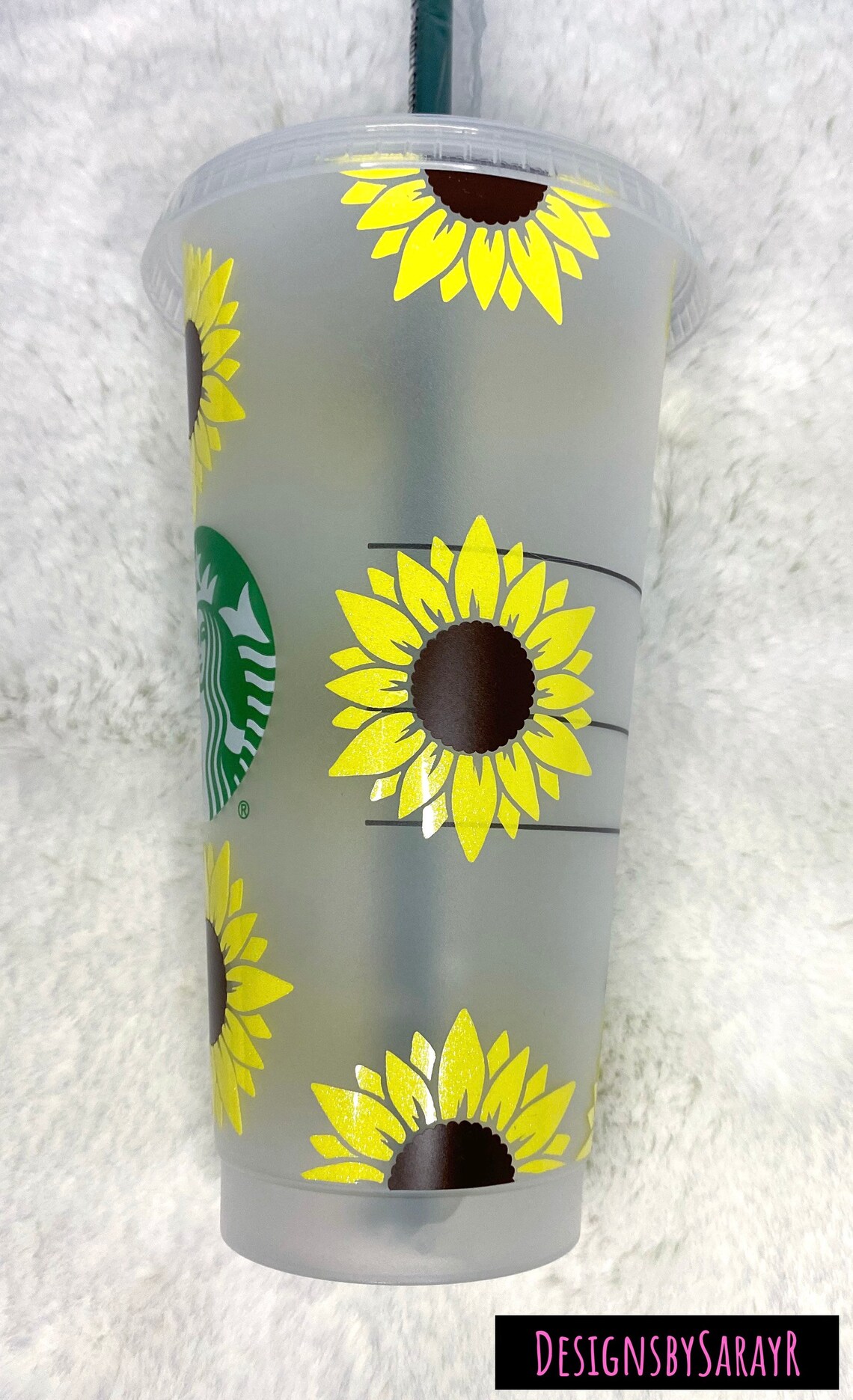 Starbucks Sunflower Cup/Copa de Café Frío Reutilizable/Vaso Etsy
