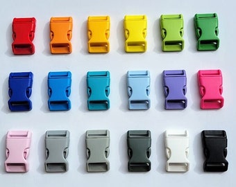 1in (25mm) Contoured Side-release Plastic Buckles, Set of 5, Dog Collar Buckle, Paracord Buckle