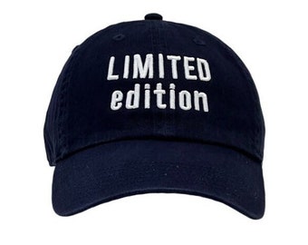 Custom "Limited Edition" Embroidery Baseball Hat, Cotton Adult Cap