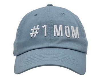 Embroidered #1 Mom Baseball Cap, Custom Adult Hat