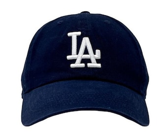 3D Puff " LA '' Baseball Cap , Adult & Kids Cotton Hat ,Custom Hat and Thread Color,Adjustable Strap.