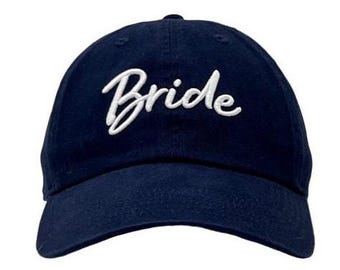 Custom "BRIDE" 3D Puff Embroidered Baseball Hat, Bridal Shower Gift