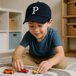 Personalized 3D Initial Puff Chainstitch Embroidery Flat