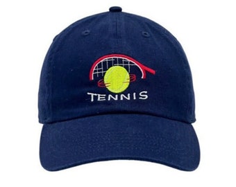 Tennis Embroidery Hat, Custom Cotton Baseball Cap