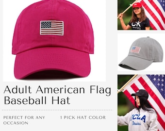 American Flag Baseball Cap USA for Men Women Teens | Embroidered Hat US Flag
