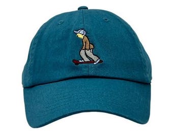 Skateboard Embroidery Cotton Baseball Cap, Adult and Children