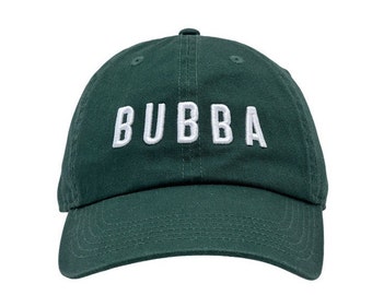Custom "BUBBA" 3D Puff Embroidery Baseball Cap,  Dark Green ,Adult & Children ,Custom Hat and Thread Color