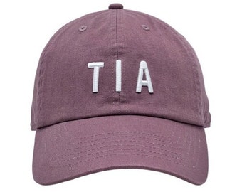 3D Puff 'TIA' Embroidery Baseball Cap, Custom Adult Hat