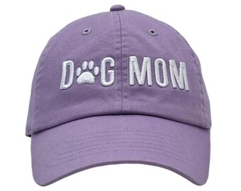 Embroidered Dog Mom Hat, 3D Puff Baseball Cap, Custom Cotton