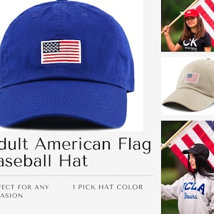 American Flag Baseball Cap USA for Men Women Teens | Embroidered Hat US Flag