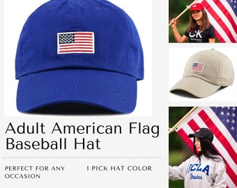 American Flag Baseball Cap USA for Men Women Teens | Embroidered Hat US Flag