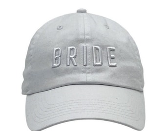 3D Puff "BRIDE" Embroidery Baseball Hats,Adult Custom Embroidery Bridal Accessories,Bridal Shower Gift,Unisex Embroidery Baseball Hats