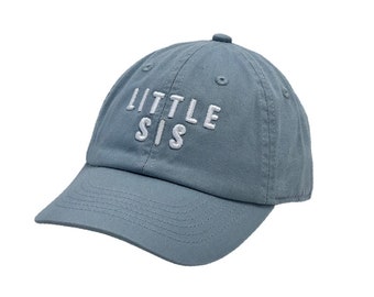 Embroidered Cotton Baseball Cap, 'Little Sis' Design