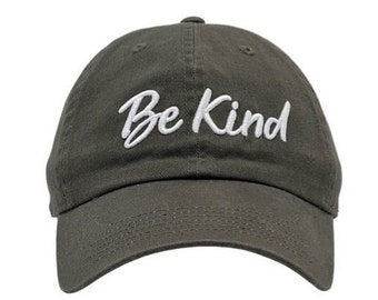 Custom "Be Kind" 3D Puff Embroidery Cotton Baseball Cap