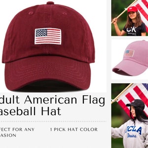 American Flag Baseball Cap USA for Men Women Teens | Embroidered Hat US Flag