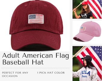 American Flag Baseball Cap USA for Men Women Teens | Embroidered Hat US Flag
