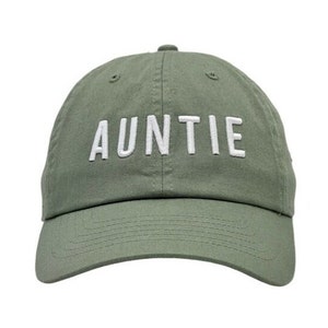 3D Puff”AUNTIE”Embroidery baseball,Custom Adult Embroidery Hats for women,Trendy gift for Aunt,Custom gift for Aunt