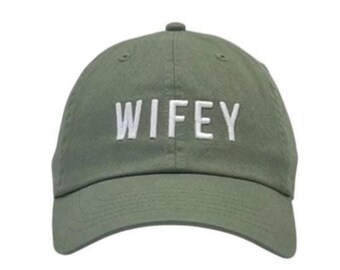 Embroidered "WIFEY" Baseball Hat, Custom 3D Puff, Cotton Cap