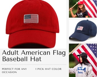 American Flag Baseball Cap USA for Men Women Teens | Embroidered Hat US Flag