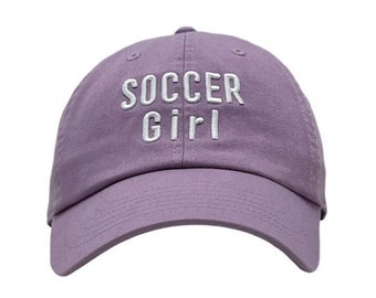 Customizable Soccer Girl 3D Puff Embroidered Cotton Cap