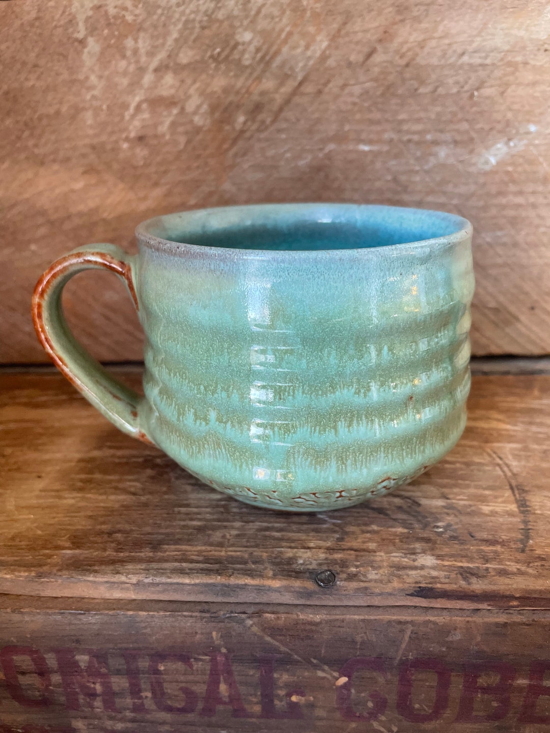 Wheelthrown Ribbed Mug Handmade Pottery Stoneware - Etsy