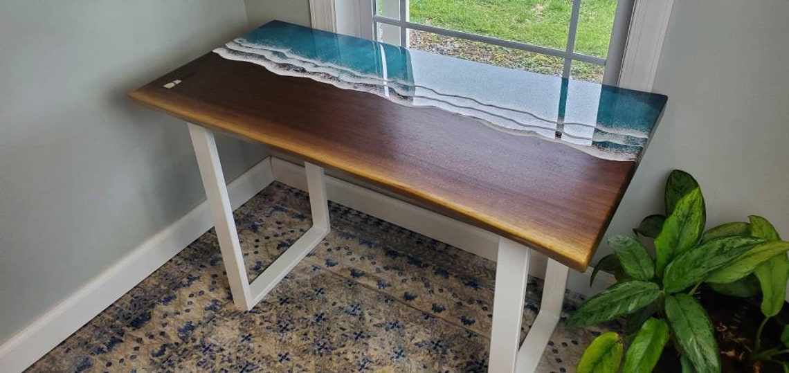 Your custom black walnut ocean desk wave desk beach desk Etsy