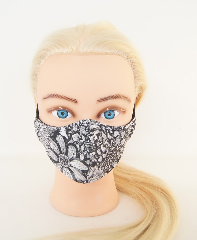 Floral Design Face Mask Girls Face Mask Women's Theme Etsy
