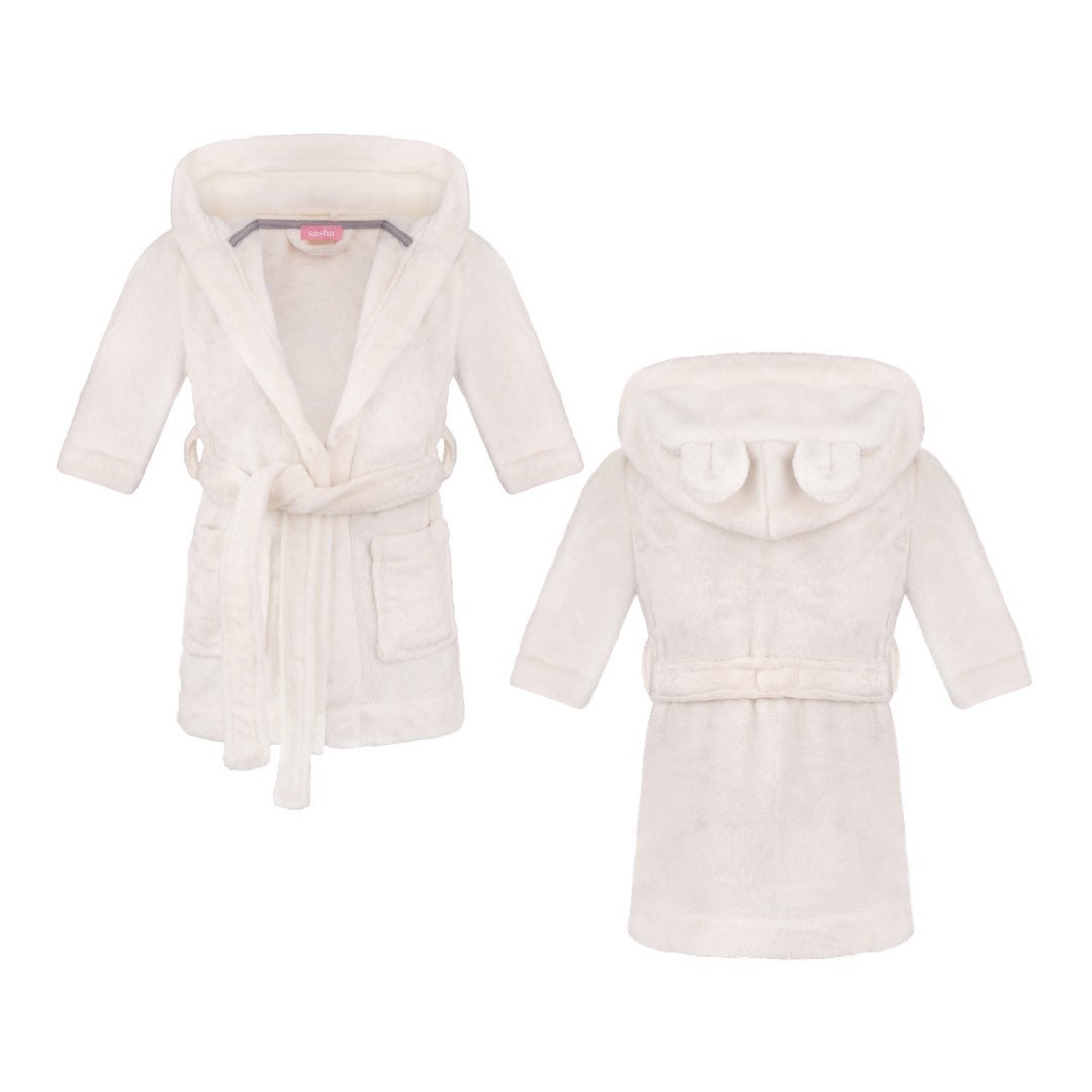 Embroidered Personalized Baby Dressing Gown Baby Bath Robe Soft With