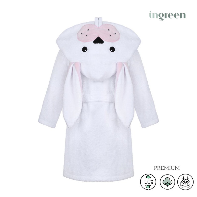 Personalized Kids Hooded Terry Bathrobe For Boys and Girls, Monogrammed Unicorn Bathrobe, Shark Bathrobe image 10