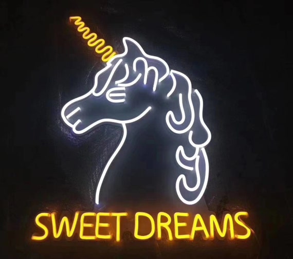Sweet Dreams Neon Light Signunicorn Neon Light Custom Neon Etsy