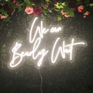 We Can Bearly Wait Baby Shower Decor Neon Sign Light Nome personalizzato a LED Compleanno Rivelazione del sesso Festa Matrimonio Bar Club Parete appesa per la stanza
