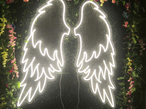 Light up angel wings wall decor deals