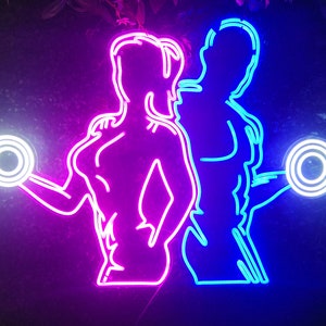 Custom Gym Neon Sign: Workout Decor, Fitness Gift