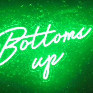 Custom Neon Sign Bottoms UP LED Sign Bedroom Decor Wedding Neon Sign Led Light Sign for Wall Decor Party Lighting Girls Baby&#39;s Room Decor